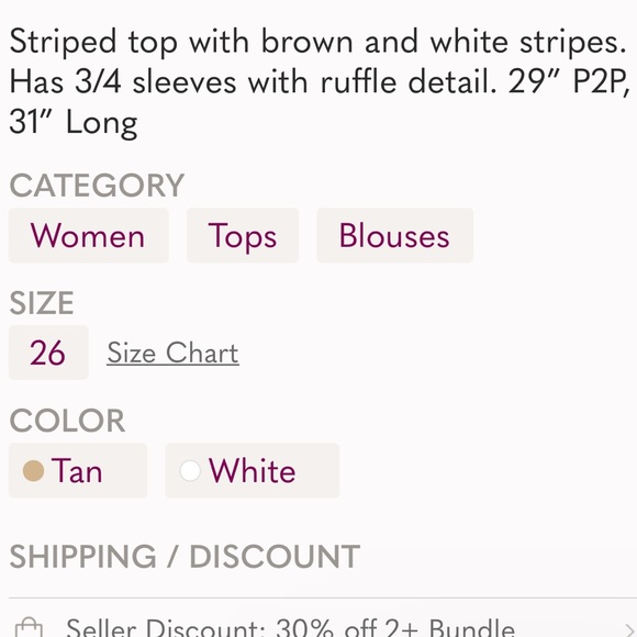 Bloomchic Striped Top with Ruffle Details - Picture 2 of 8